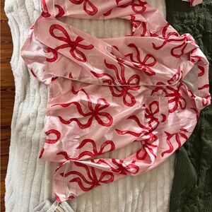 Pink and Red Bow pjs